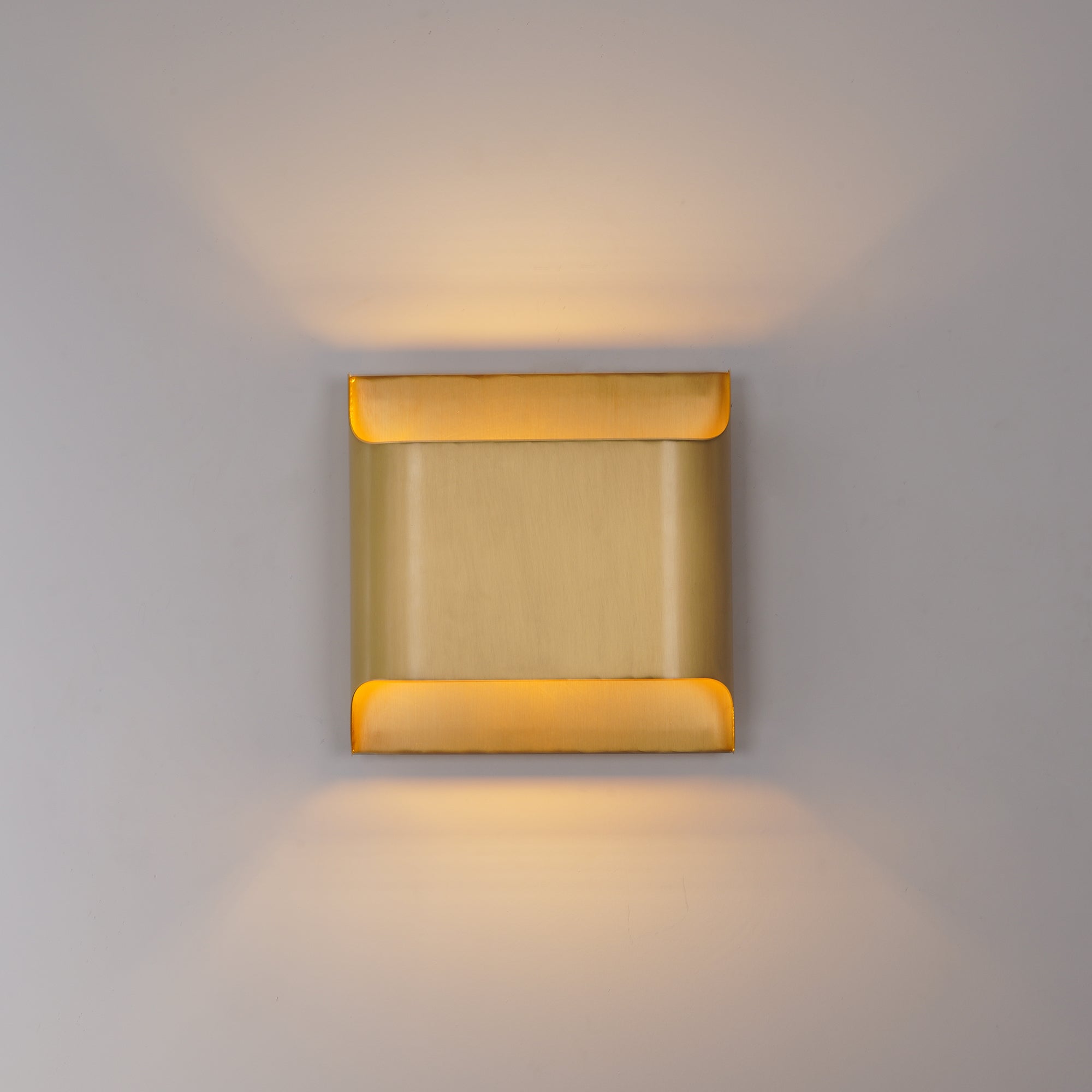 Copper Wall Sconce with Curved LED Light Panel