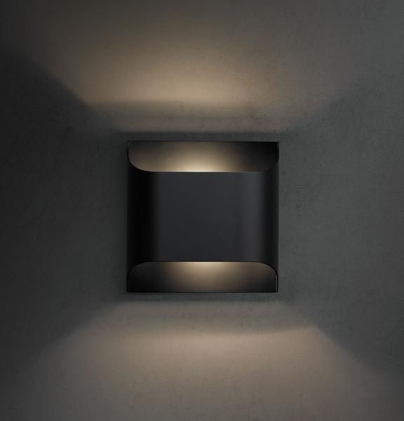 Copper Wall Sconce with Curved LED Light Panel