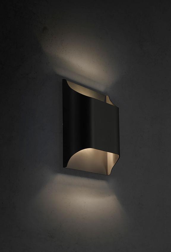 Copper Wall Sconce with Curved LED Light Panel