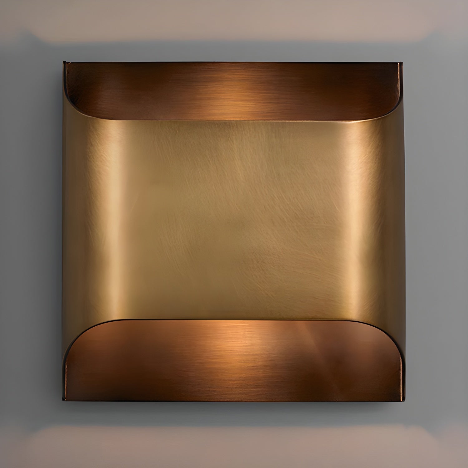 Copper Wall Sconce with Curved LED Light Panel