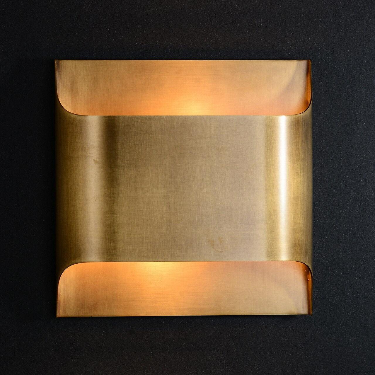 Copper Wall Sconce with Curved LED Light Panel