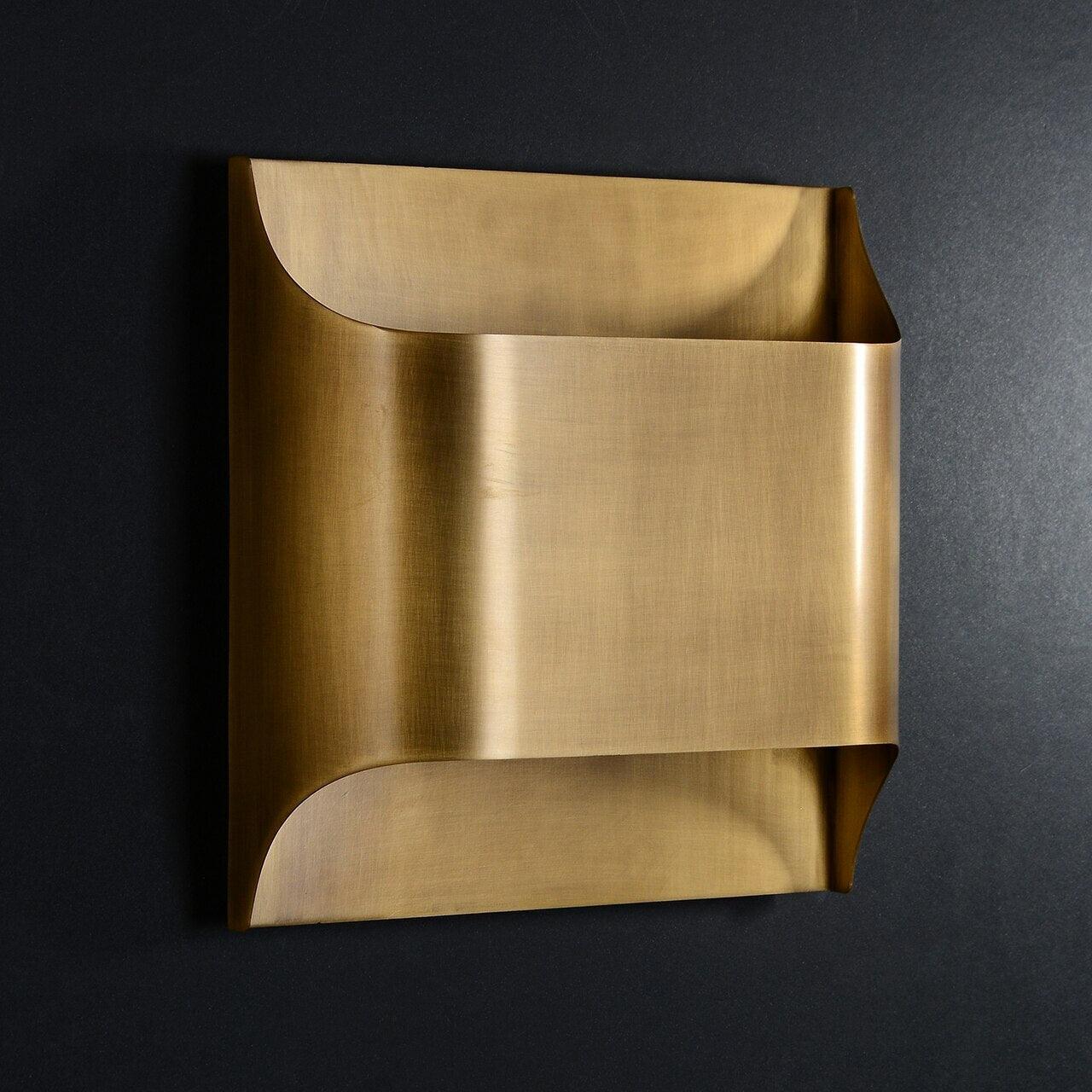 Copper Wall Sconce with Curved LED Light Panel