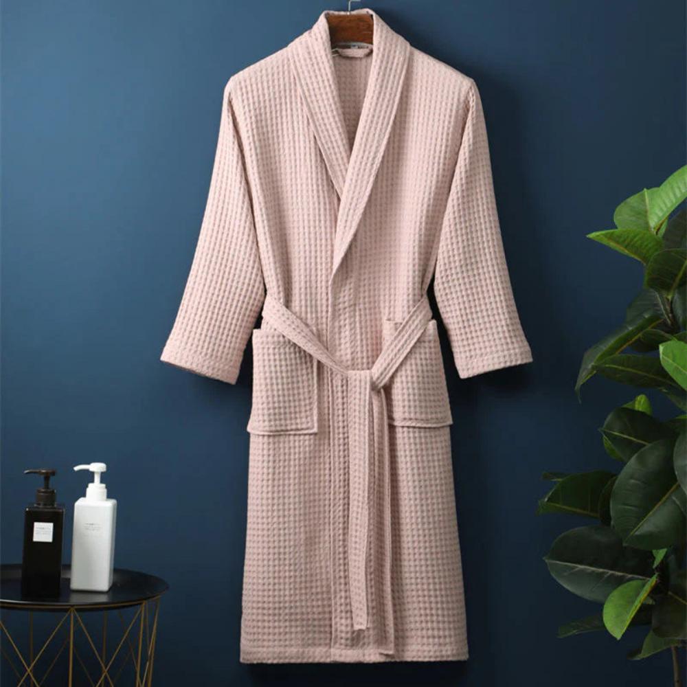 Cotton Spa Bathrobe with Relaxed Fit Belt