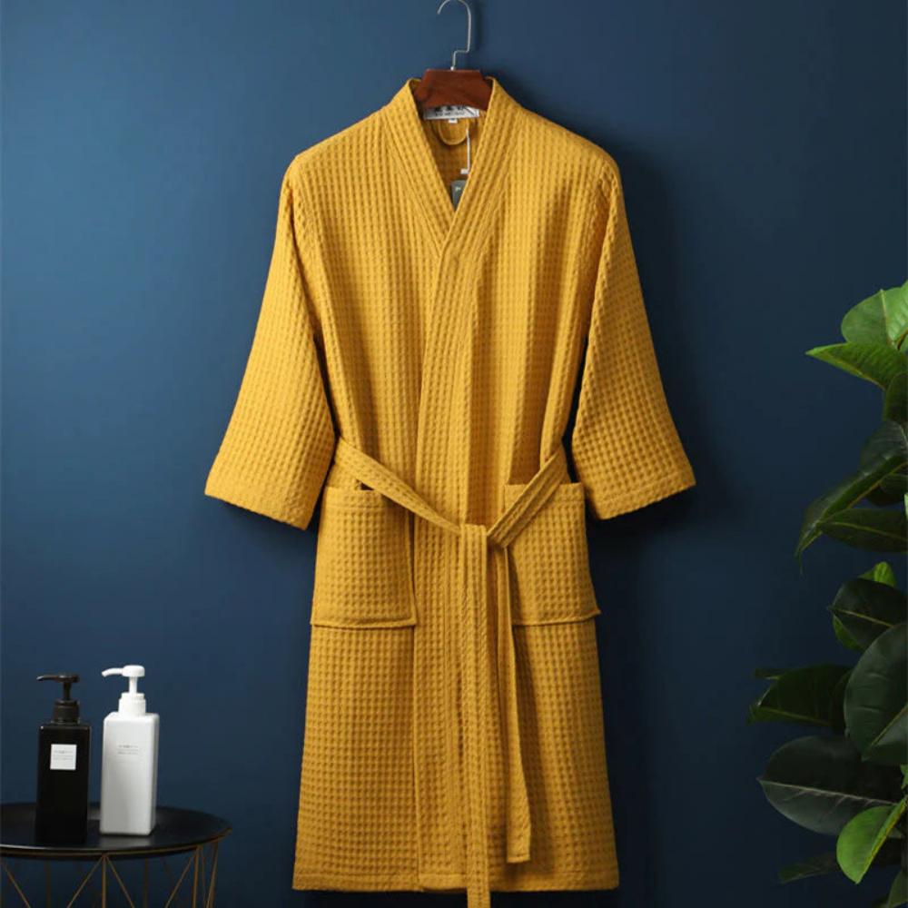 Cotton Spa Bathrobe with Relaxed Fit Belt