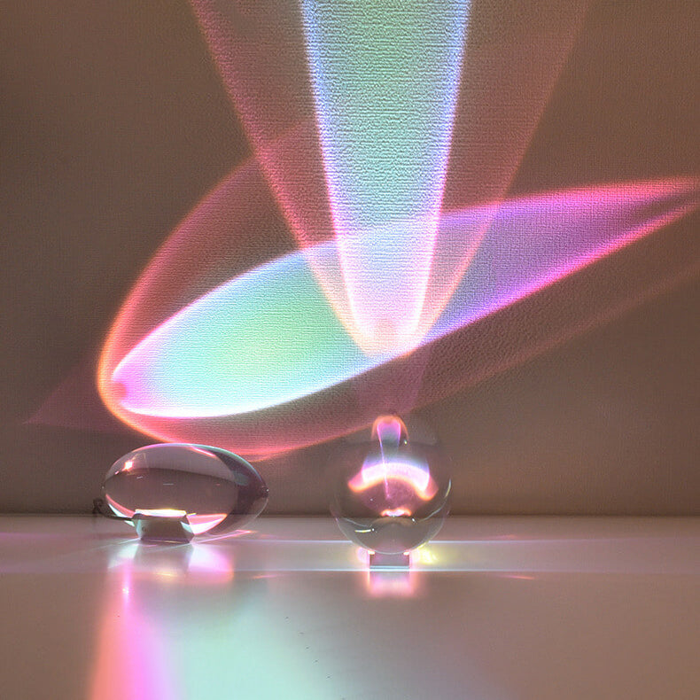 Crystal Table Lamp with LED Light Projection