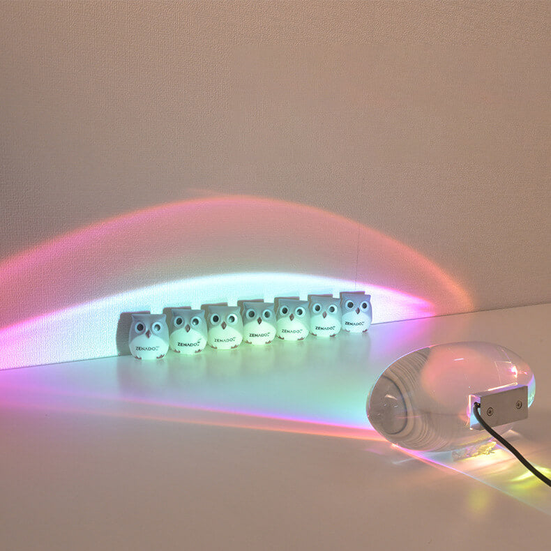 Crystal Table Lamp with LED Light Projection