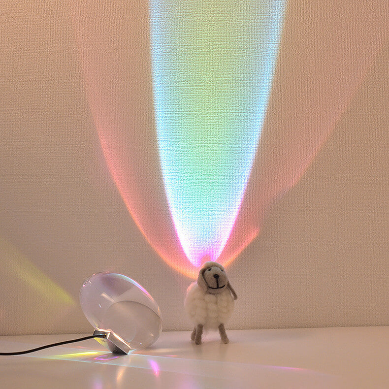 Crystal Table Lamp with LED Light Projection