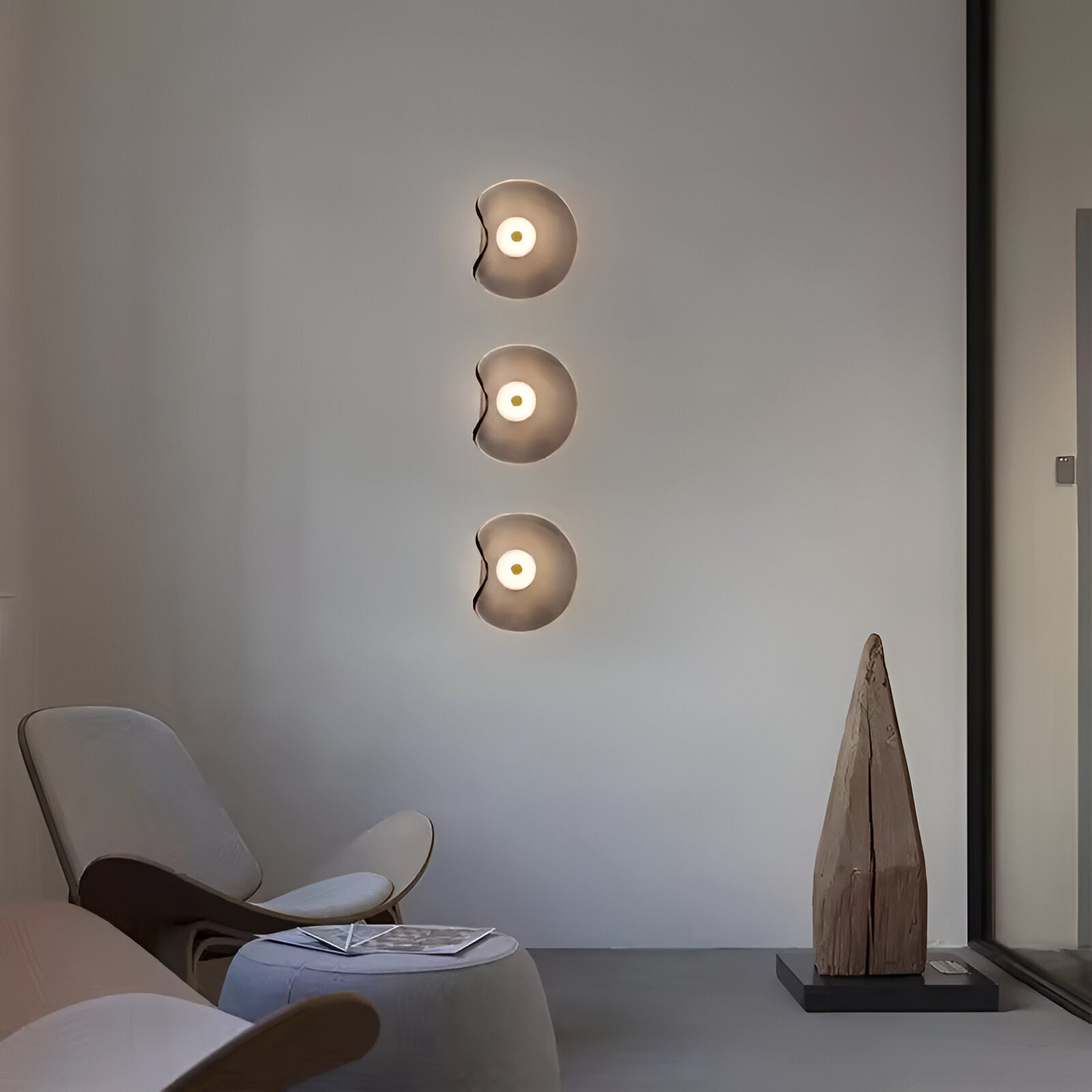 Curved Glass Wall Sconce with Fluid Form