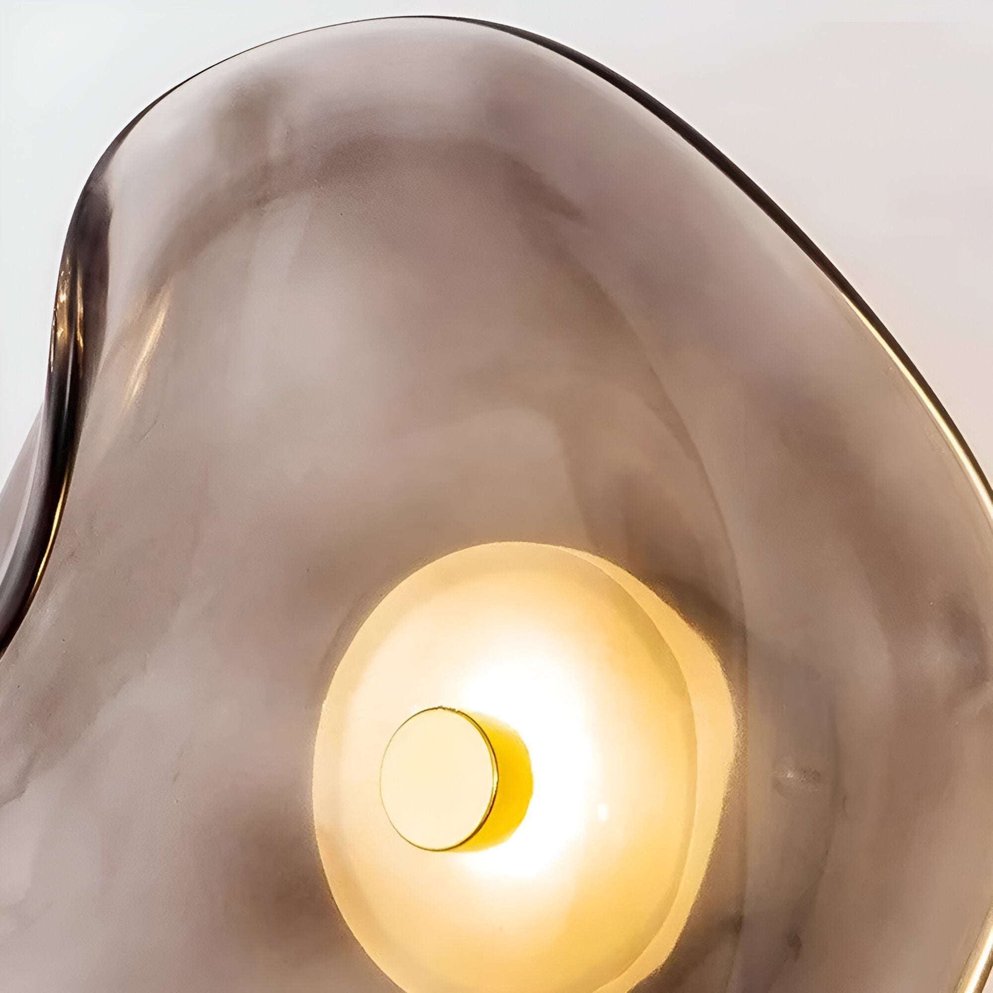 Curved Glass Wall Sconce with Fluid Form