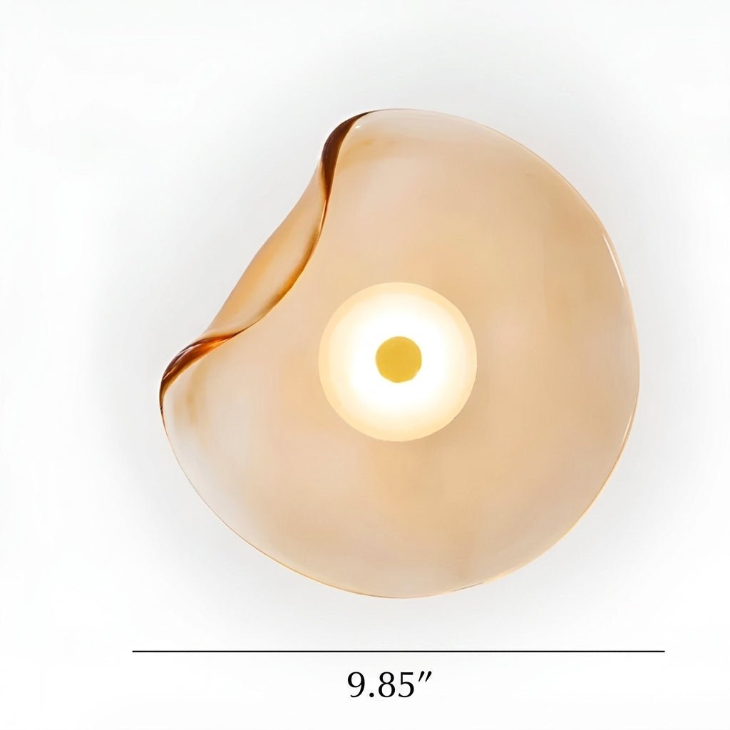 Curved Glass Wall Sconce with Fluid Form