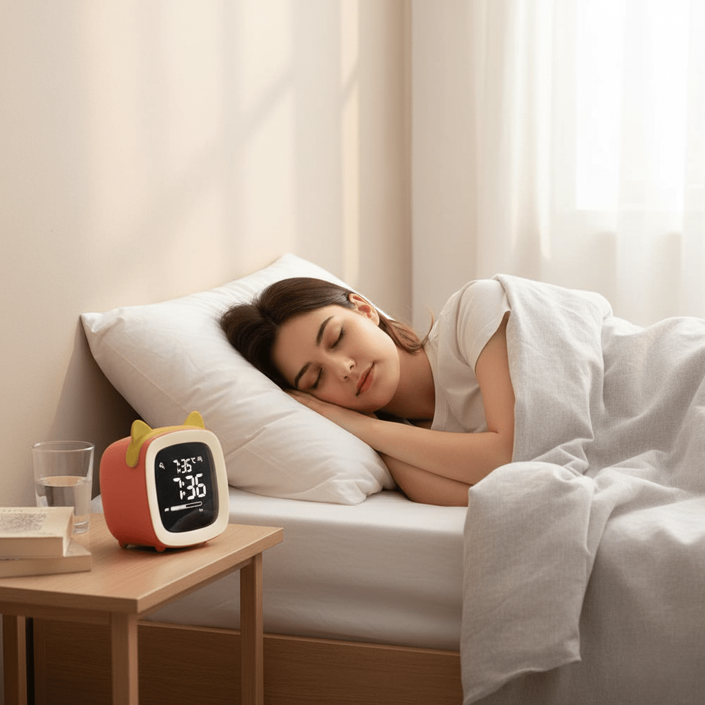 Digital Alarm Clock Night Lamp with LED Display