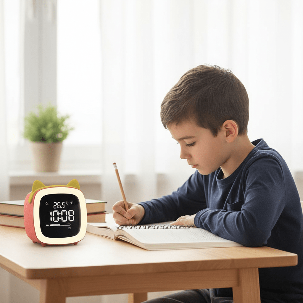 Digital Alarm Clock Night Lamp with LED Display