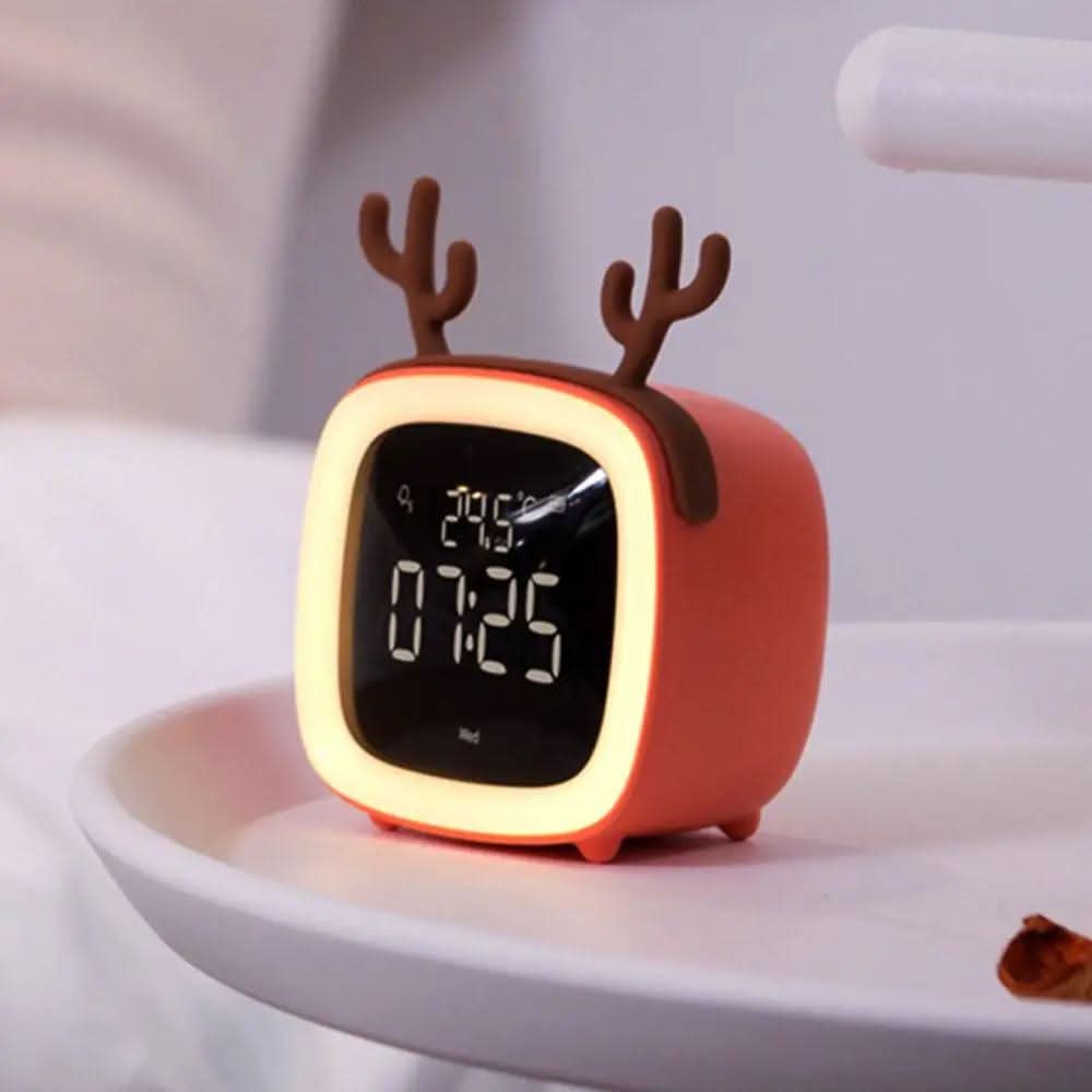 Digital Alarm Clock Night Lamp with LED Display