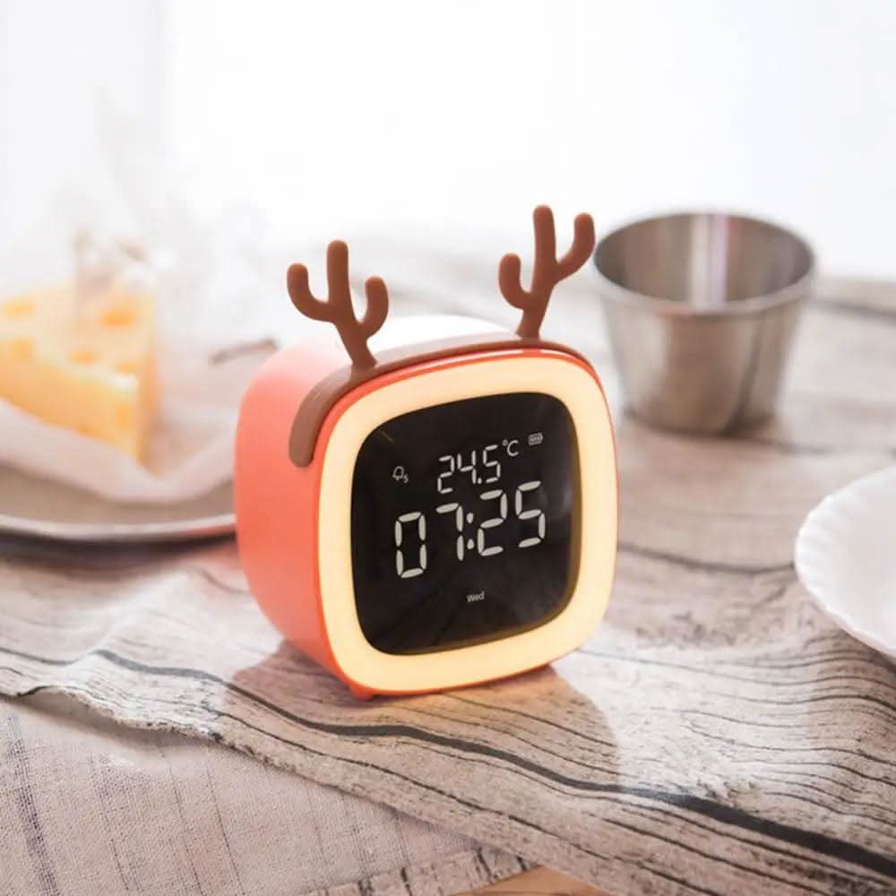 Digital Alarm Clock Night Lamp with LED Display