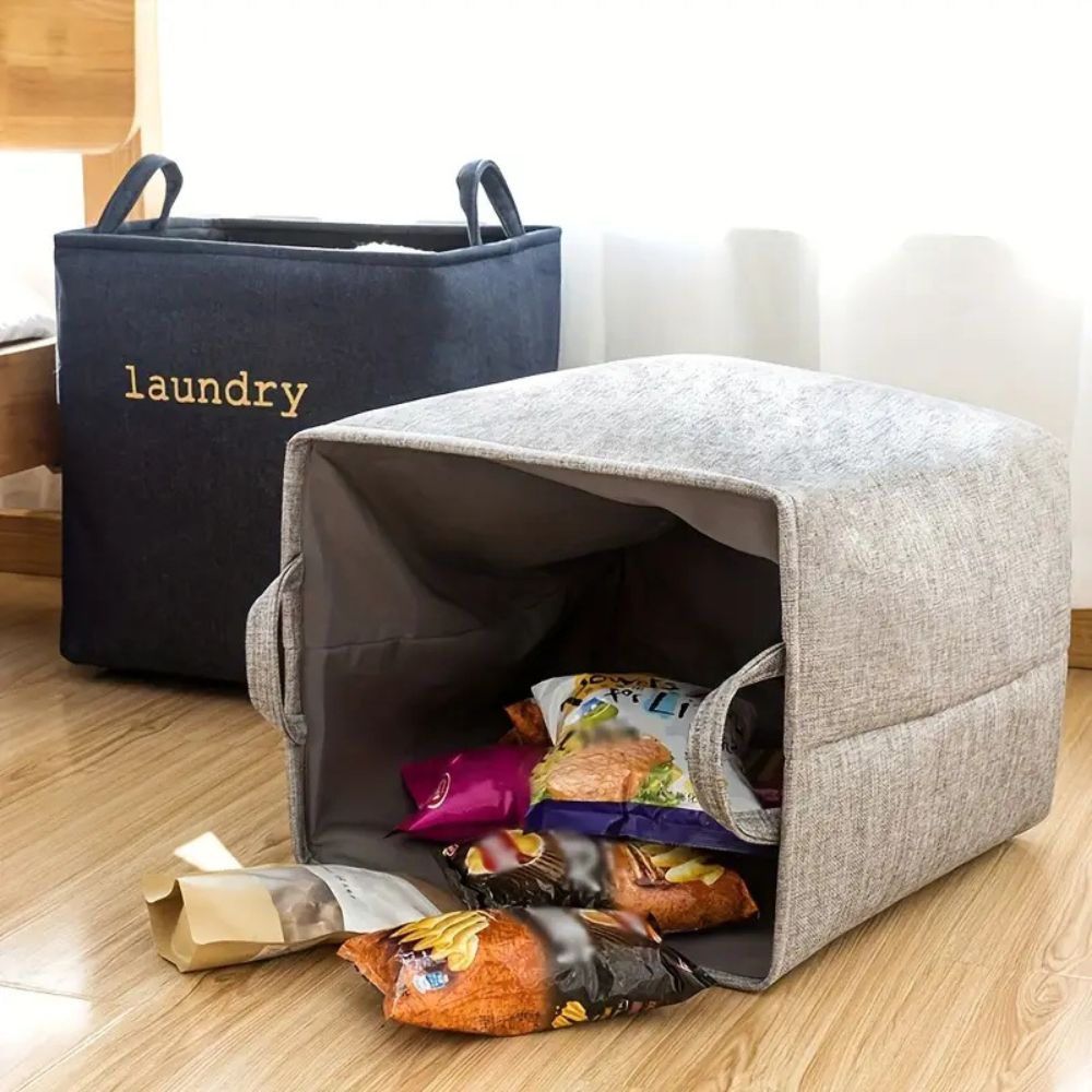 Foldable Fabric Laundry Basket with Handles