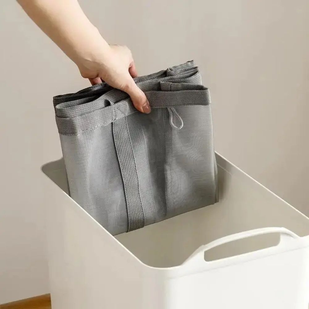 Foldable Mesh Laundry Basket with Handles