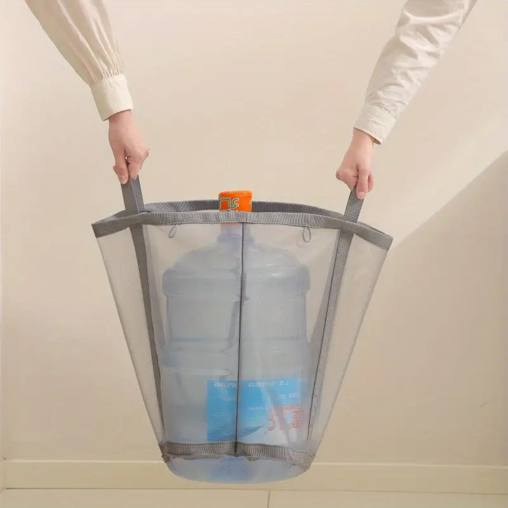 Foldable Mesh Laundry Basket with Handles