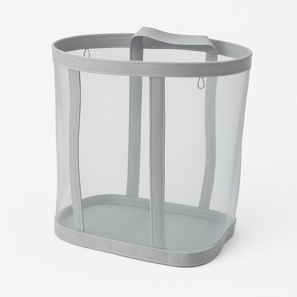 Foldable Mesh Laundry Basket with Handles