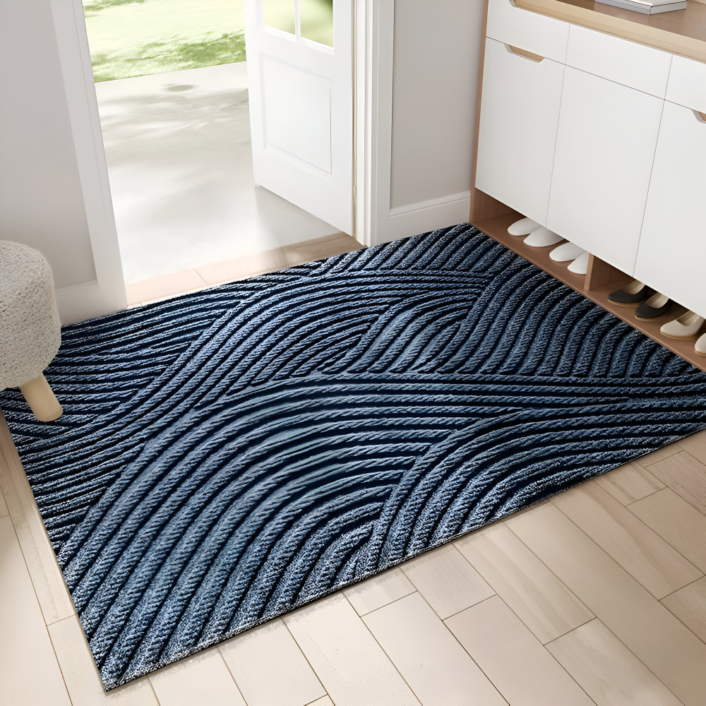 Geometric Stripe Doormat with Antislip