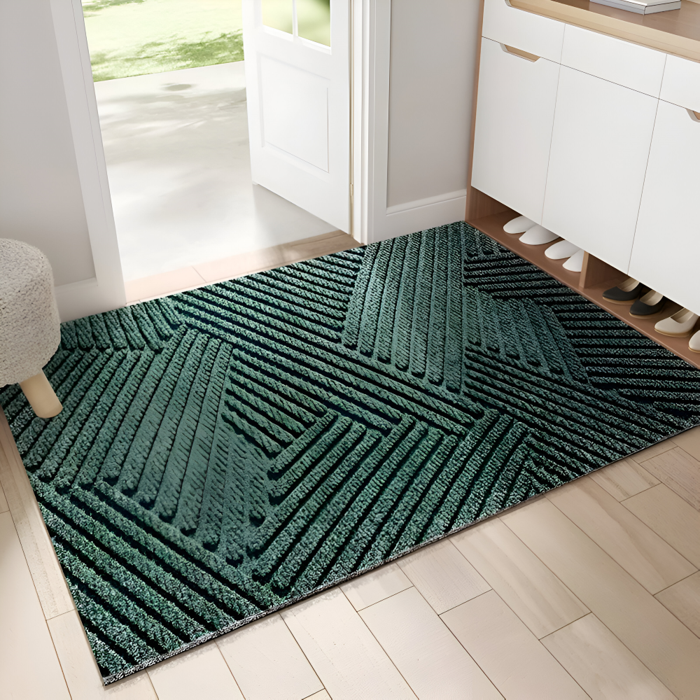 Geometric Stripe Doormat with Antislip