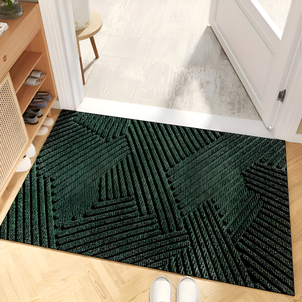 Geometric Stripe Doormat with Antislip