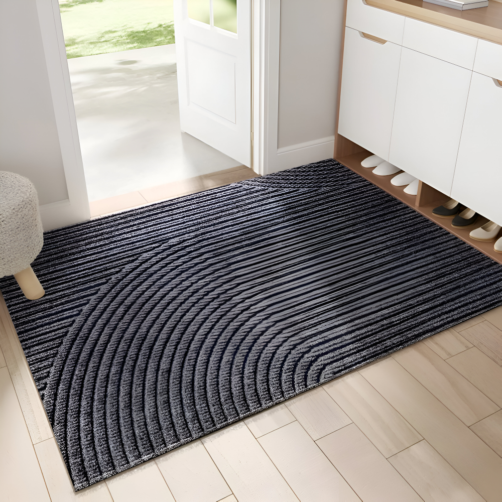Geometric Stripe Doormat with Antislip