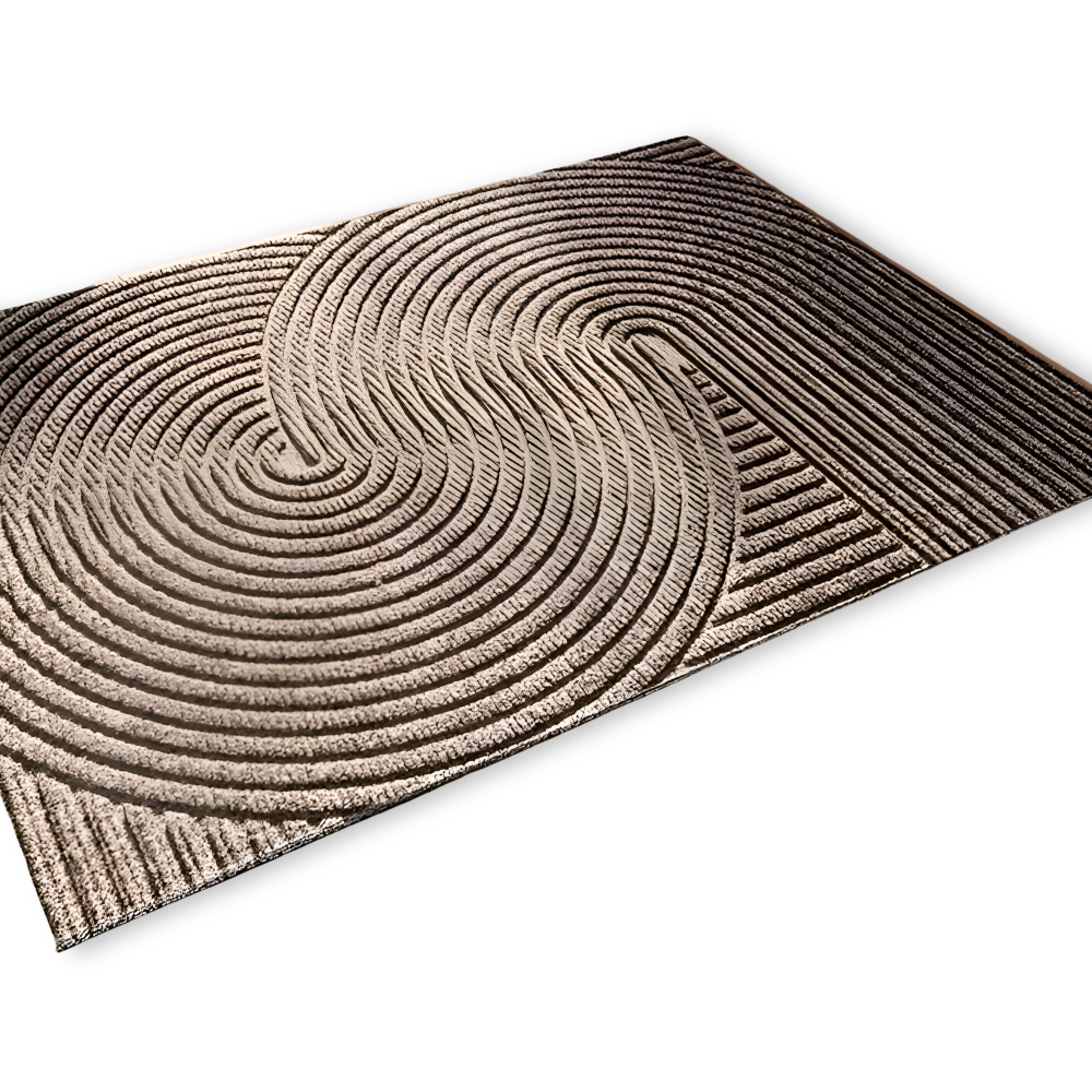 Geometric Stripe Doormat with Antislip