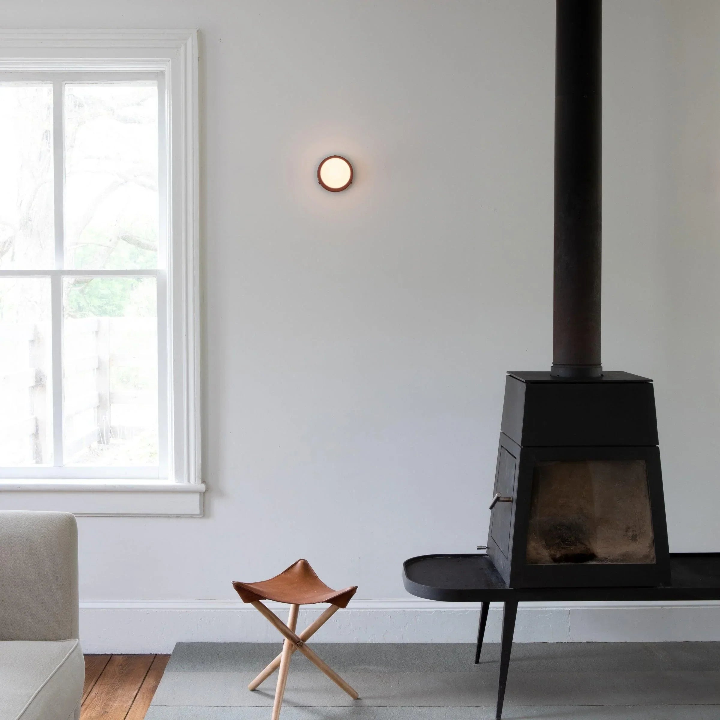 Glass Globe Wall Sconce with Metal Base LED