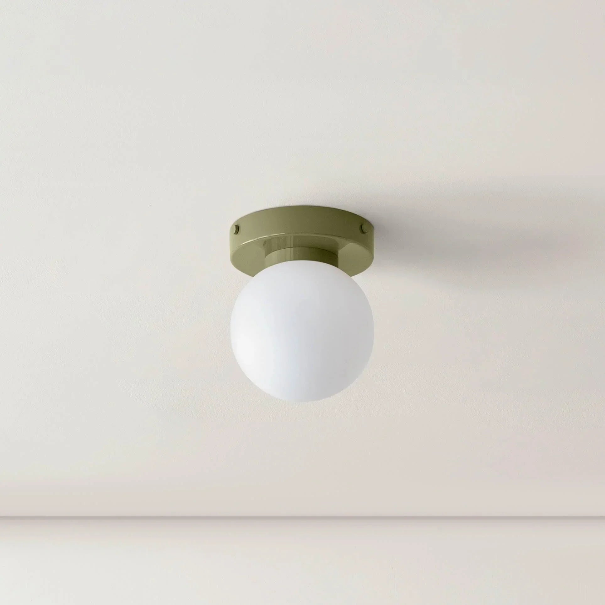 Glass Globe Wall Sconce with Metal Base LED