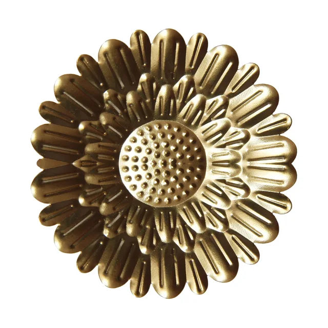 Gold Metal Wall Decor with Round Panels