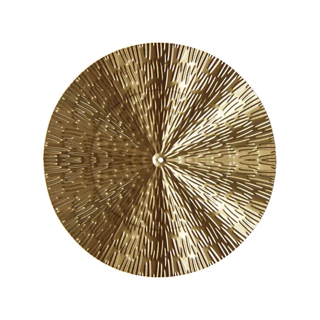 Gold Metal Wall Decor with Round Panels