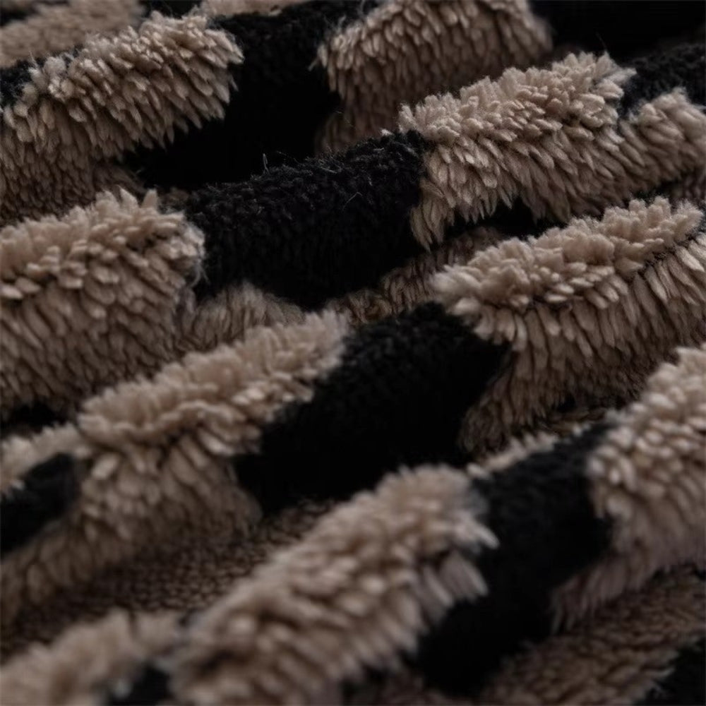 Houndstooth Plush Sofa Cover with Texture