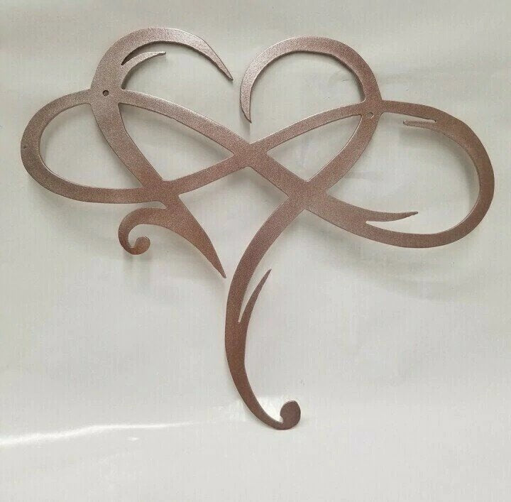 Infinity Heart Metal Wall Art Decorative