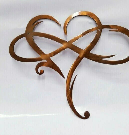 Infinity Heart Metal Wall Art Decorative
