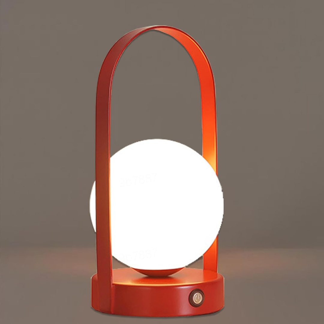 Iron Acrylic Table Lamp with Globe LED Light