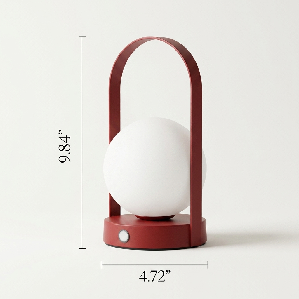 Iron Acrylic Table Lamp with Globe LED Light