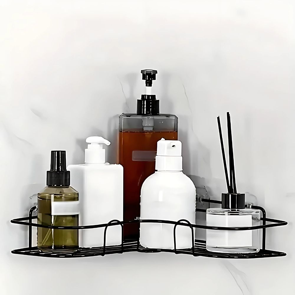 Iron Corner Shower Shelf with Drill Free