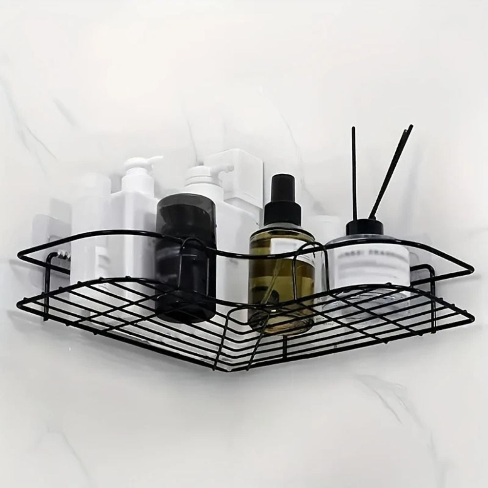 Iron Corner Shower Shelf with Drill Free