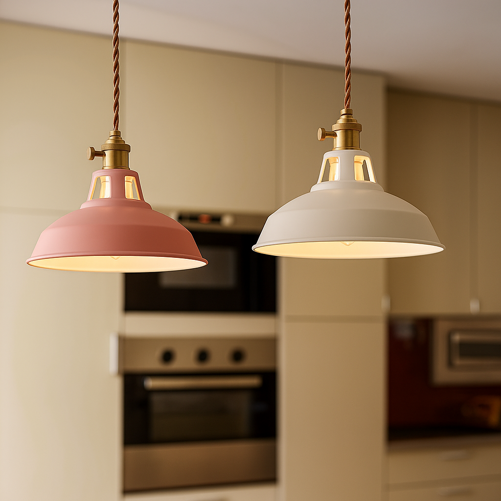 Iron Dome Pendant Light with LED Modern Style