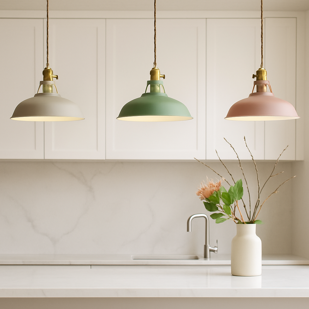 Iron Dome Pendant Light with LED Modern Style