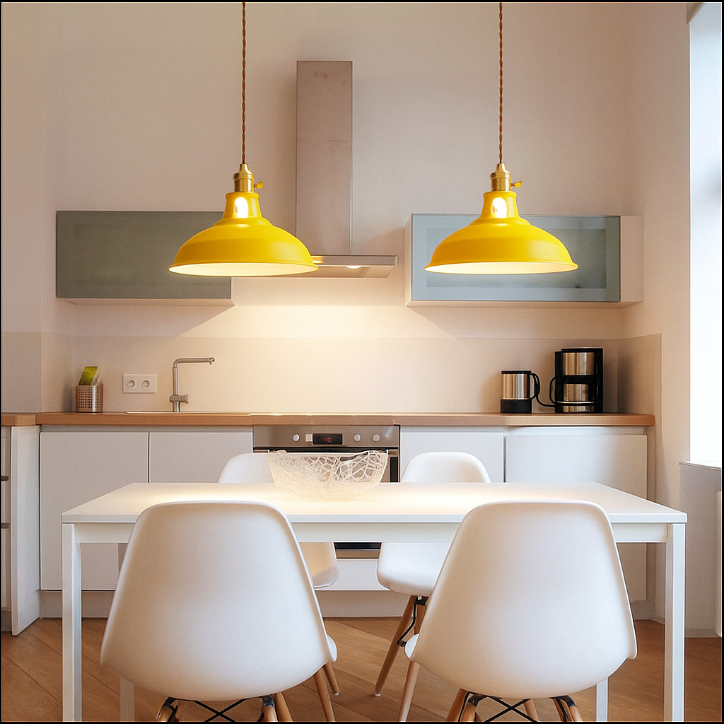 Iron Dome Pendant Light with LED Modern Style