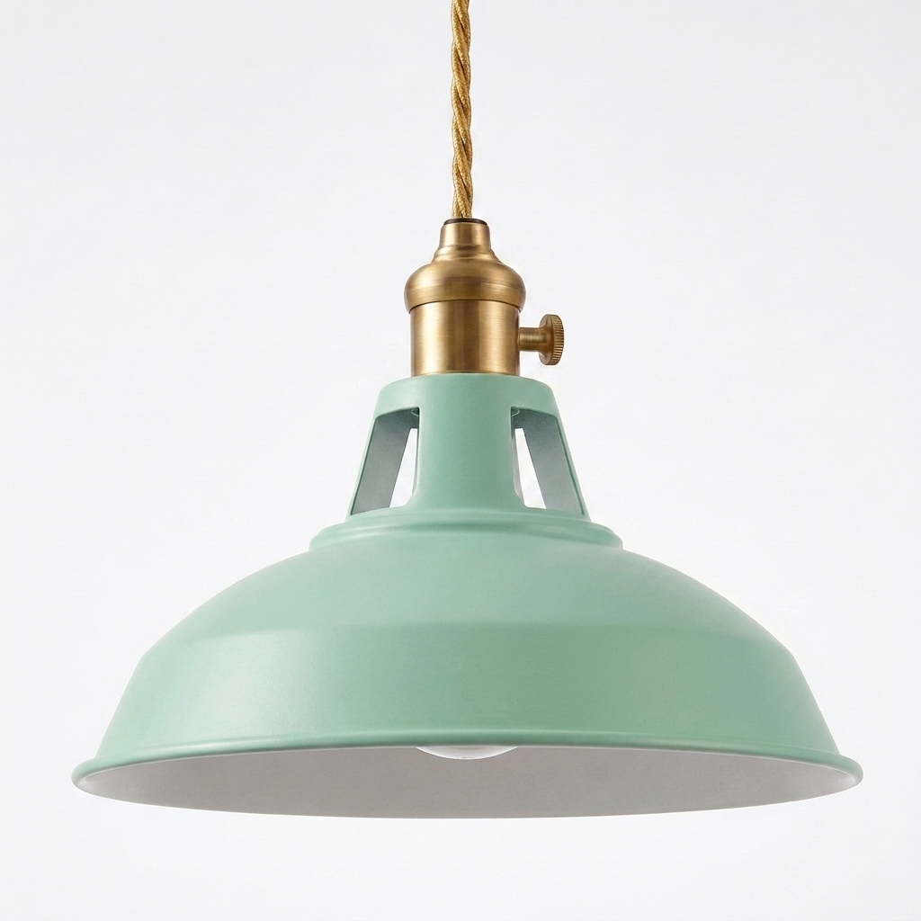 Iron Dome Pendant Light with LED Modern Style