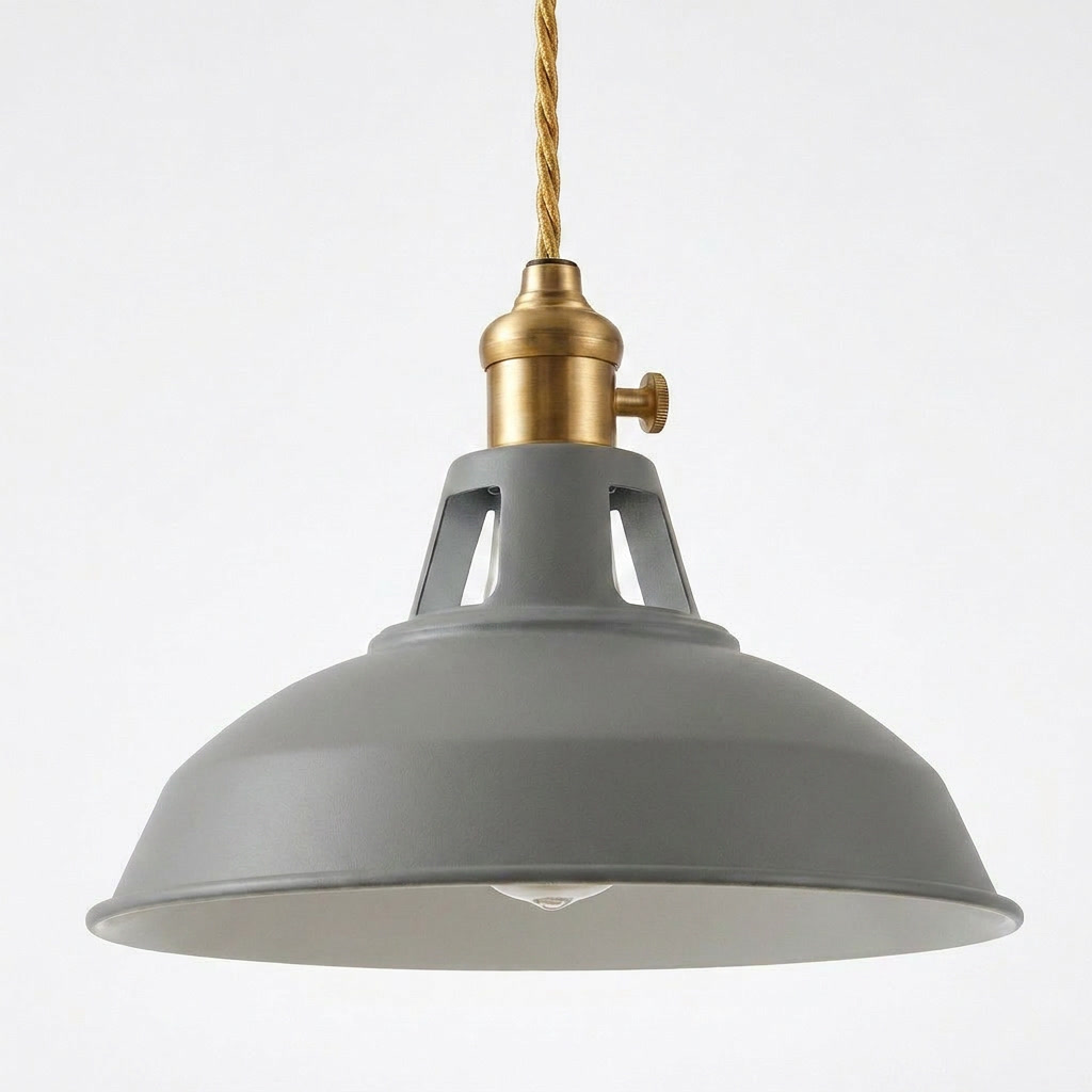 Iron Dome Pendant Light with LED Modern Style