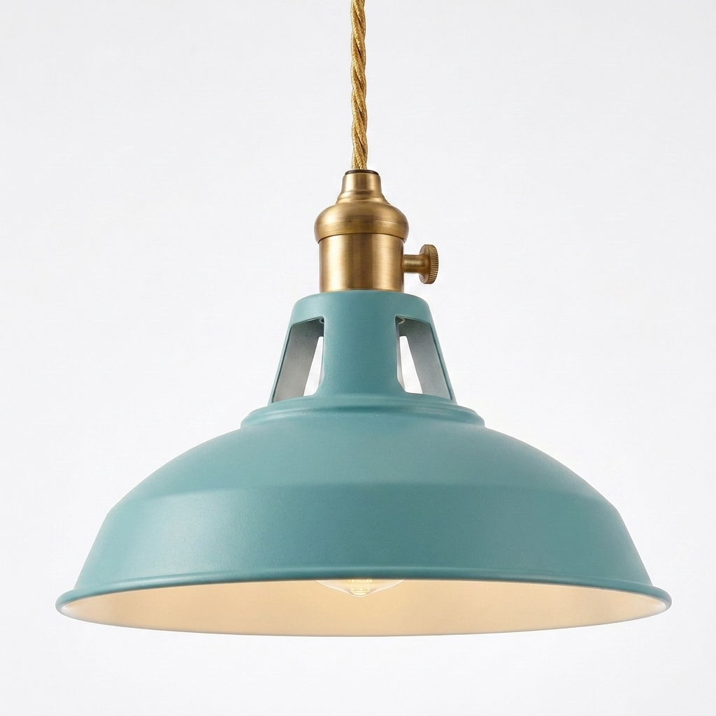 Iron Dome Pendant Light with LED Modern Style