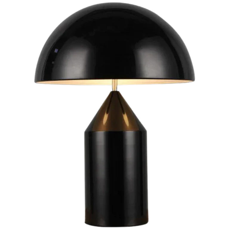 Iron Dome Table Lamp with Sculptural Base