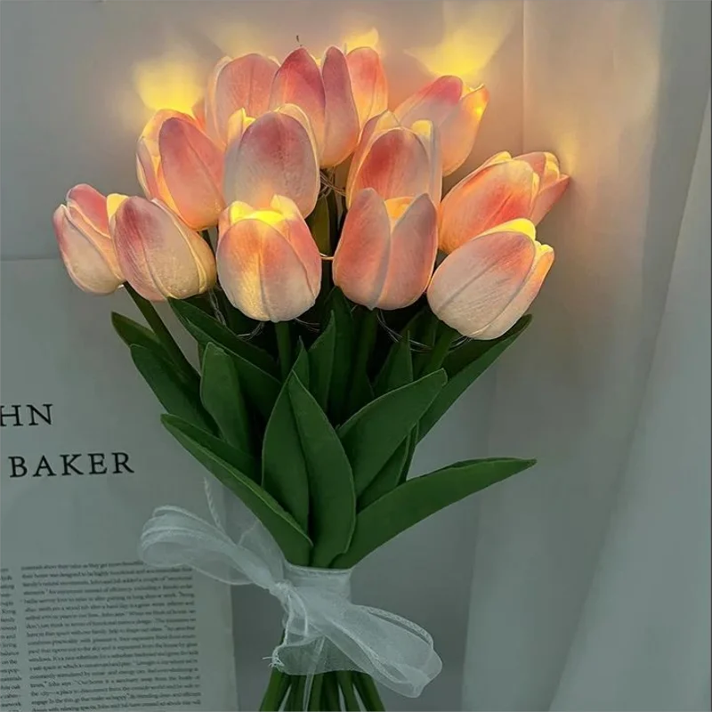 LED Tulip Night Lamp with Floral Light Design