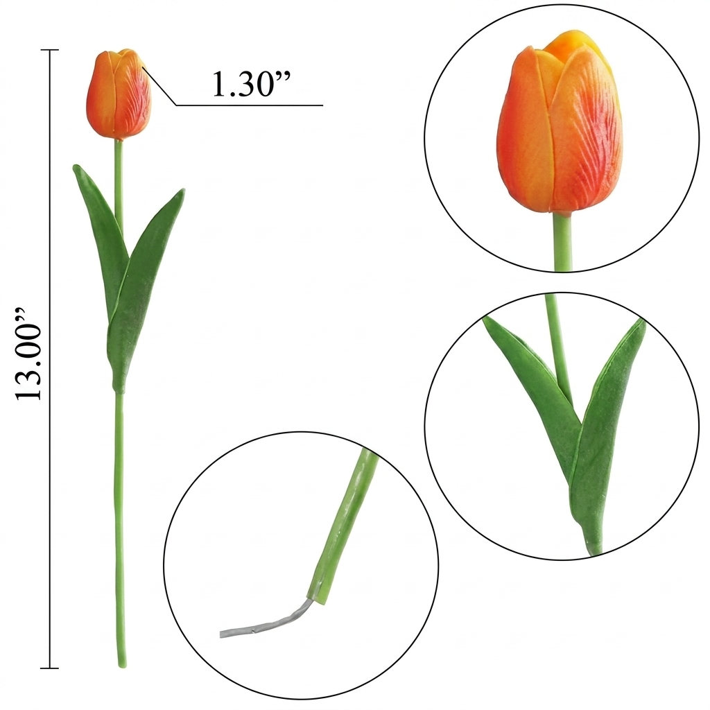 LED Tulip Night Lamp with Floral Light Design