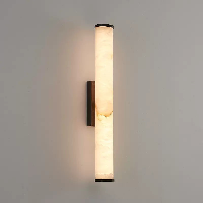 Marble Effect Wall Sconce with Slim Tube Light