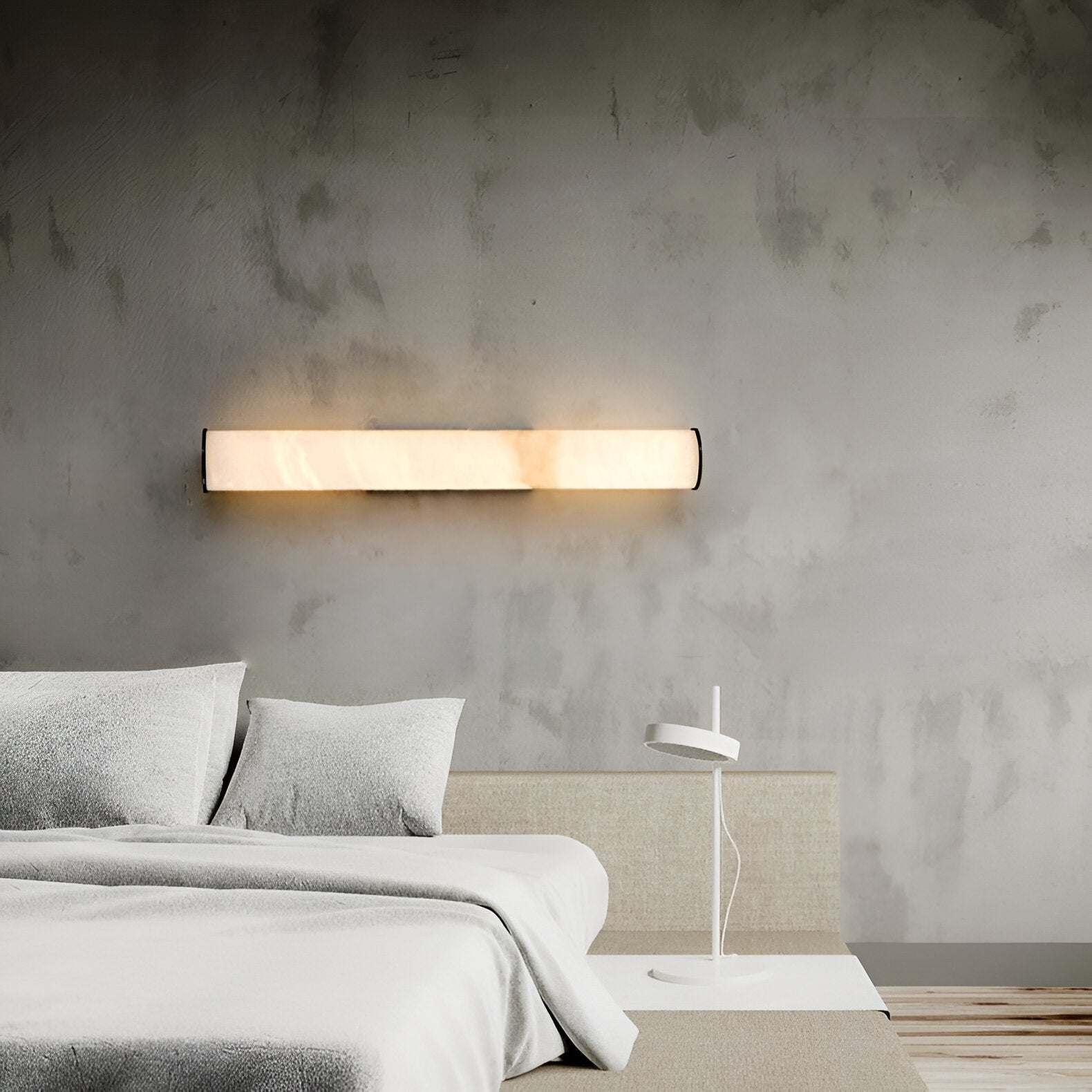 Marble Effect Wall Sconce with Slim Tube Light