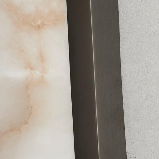 Marble Effect Wall Sconce with Slim Tube Light